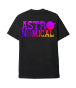 Black Astronomical Logo Tee Shirt back
